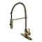 Gourmetier LS877CTLAB Single-Handle Pre-Rinse Kitchen Faucet, Antique Brass LS877CTLAB - alternate 1